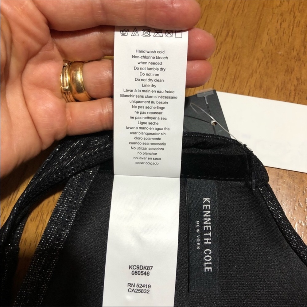 Kenneth Cole Shimmer Charcoal Push-Up Bikini Top 36 B/C - Picture 10 of 12
